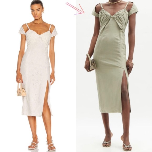 Jacquemus La Robe Tovallo green midi dress size 32 NEW! New with tags! - Picture 1 of 17